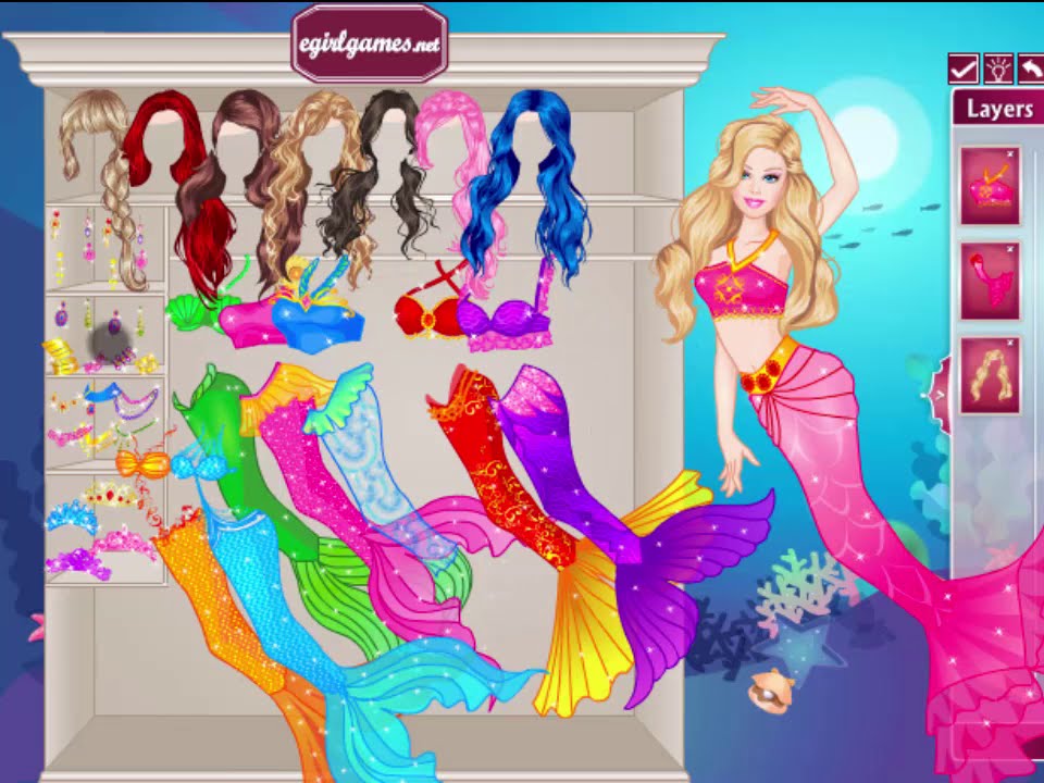 Games2girls Barbie Mermaid Dressup - Games For Girls - Games2girls2